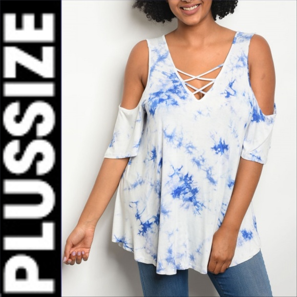 MODA ME COUTURE Tops - CURVE PLUS SIZE CURVY 🇺🇸 TIE-DYE TOP